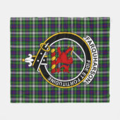 Clan Farquharson Tartan Pset Fleece Deken (Voorkant (Horizontaal))