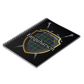 Clan Farquharson Tartan Shield & Swords Notitieboek (Linkerzijde)