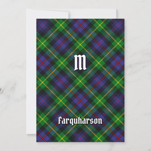 Clan Farquharson Tartan Uitnodiging (Voorkant)