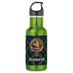 Clan Farquharson Wapen over Tartan Waterfles