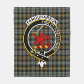 Clan Farquharson Weathered Tartan Pset Fleece Deken (Voorkant)