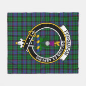 Clan Ferguson Balquhidder Tartan Pset Fleece Deken (Voorkant (Horizontaal))