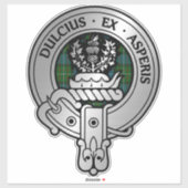Clan Ferguson Crest & Atholl Tartan Sticker (Vel)