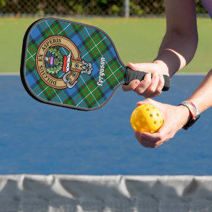 Clan Ferguson Crest op tartan sleutelhanger Pickleball Paddle