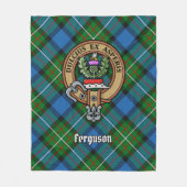 Clan Ferguson Crest over Tartan Fleece Deken (Voorkant)