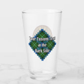 Clan Ferguson Crest over Tartan Glas (Achterkant)