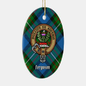 Clan Ferguson Crest over Tartan Keramisch Ornament (Rechts)