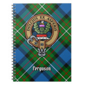 Clan Ferguson Crest over Tartan Notitieboek (Voorkant)