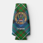 Clan Ferguson Crest sur Tartan Bottle Glacière (Devant)