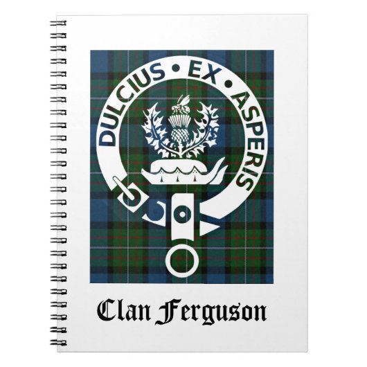 Clan Ferguson Crest Tartan Notitieboek (Voorkant)