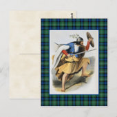 Clan Ferguson  Illustratie Tartan Lijst Briefkaart (Voorkant / Achterkant)