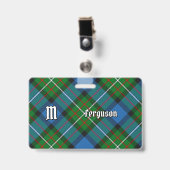 Clan Ferguson Tartan Badge (Front with Clip)