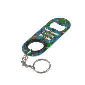 Clan Ferguson Tartan Sleutelhanger Mini Flessenopener (Achterkant Gekanteld)