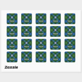 Clan Ferguson Tartan Square Sticker (Feuille)