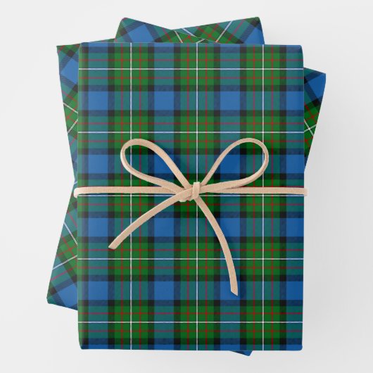 Clan Ferguson Tartan Wrapping Paper Sheets (In situ)