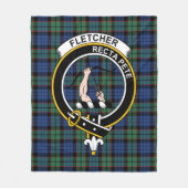 Clan Fletcher Ancient Tartan Pset Fleece Deken (Voorkant)
