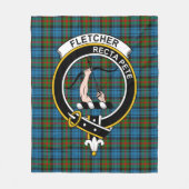 Clan Fletcher of Dunan Tartan Pset Fleece Deken (Voorkant)