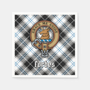 Clan Forbes Crest boven Dress Tartan Servet