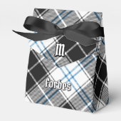 Clan Forbes Crest over jurk Tartan Bedankdoosjes (Voorkant Zijde)
