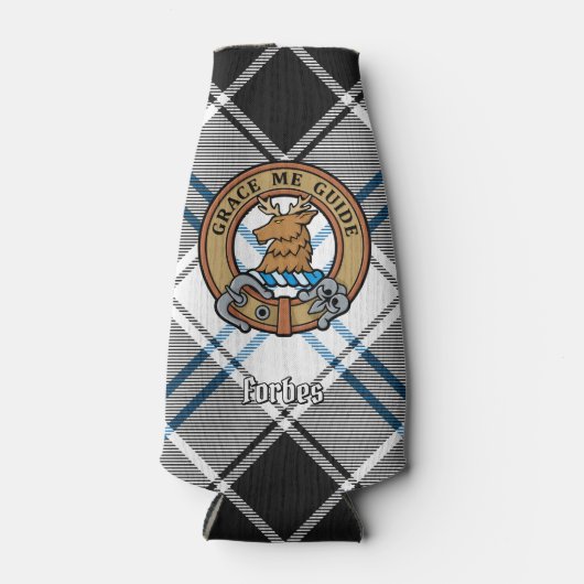 Clan Forbes Crest over jurk Tartan Flesjeskoeler (Voorkant)