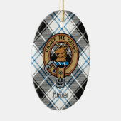 Clan Forbes Crest over jurk Tartan Keramisch Ornament (Rechts)