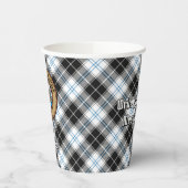 Clan Forbes Crest over jurk Tartan Papieren Bekers (Links)