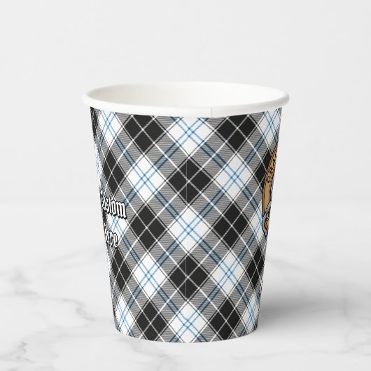 Clan Forbes Crest over jurk Tartan Papieren Bekers (Rechts)