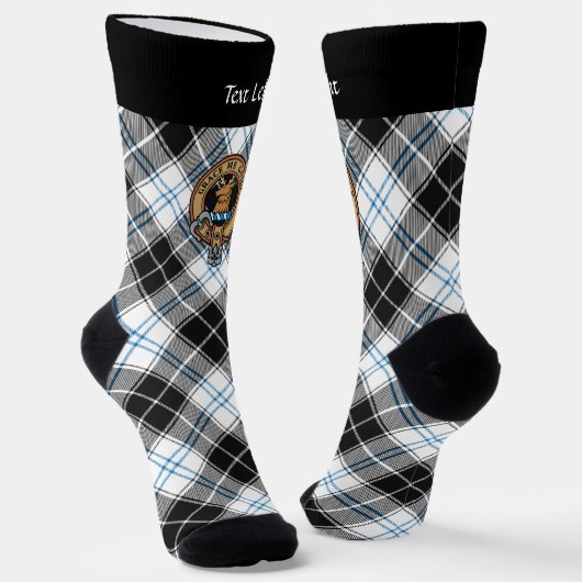 Clan Forbes Crest over jurk Tartan Sokken (Gebogen)