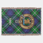 Clan Forbes Crest over Tartan Deken (Voorkant)