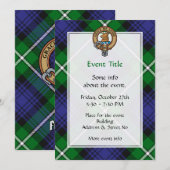 Clan Forbes Crest over Tartan Kaart (Voorkant / Achterkant)