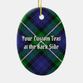 Clan Forbes Crest over Tartan Keramisch Ornament (Achterkant)