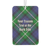 Clan Forbes Crest over Tartan Luchtverfrisser (Achterkant)