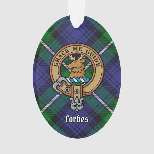 Clan Forbes Crest over Tartan Ornament (voorkant)
