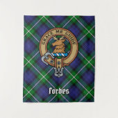 Clan Forbes Crest over Tartan Wandkleed (Voorkant)