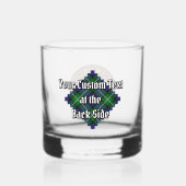 Clan Forbes Crest over Tartan Whisky Glas (Achterkant)