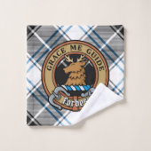 Clan Forbes Crest sur la robe Tartan (Gant de toilette)
