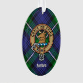 Clan Forbes Crest sur Tartan (devant)