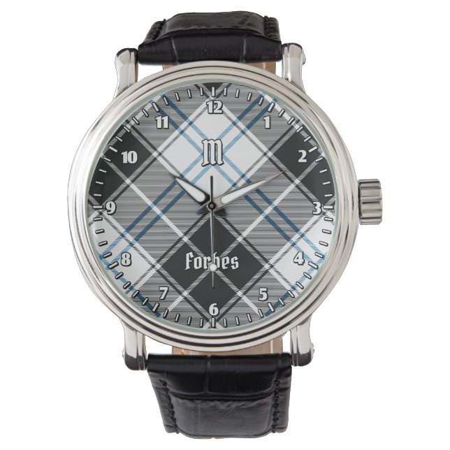 Clan Forbes Dress Tartan Horloge (Voorkant)