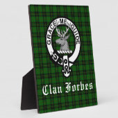 Clan Forbes Tartan en Crest Badge Fotoplaat (Zijkant)