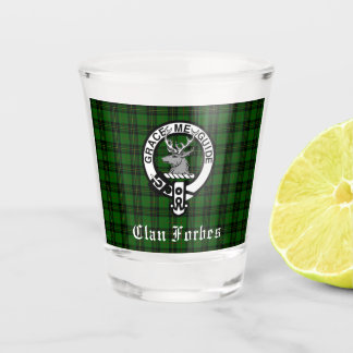 Clan Forbes Tartan en Crest Badge Shot Glas