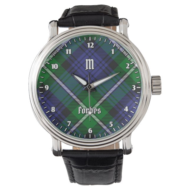 Clan Forbes Tartan Horloge (Voorkant)