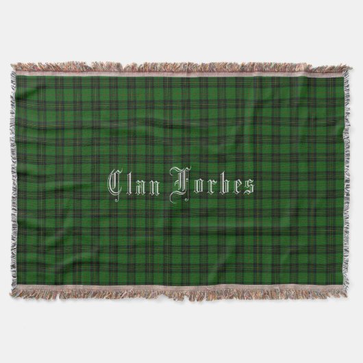 Clan Forbes Tartan Throw Blanket Deken (Voorkant)