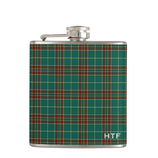 Clan Forde Tartan Monogrammed Heupfles (Voorkant)
