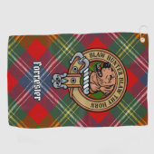 Clan Forrester Crest over Tartan Golfhanddoek (Horizontaal)