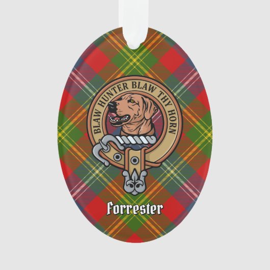 Clan Forrester Crest sur Tartan (devant)