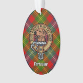 Clan Forrester Crest sur Tartan (devant)