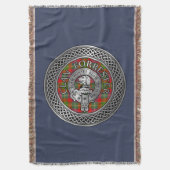 Clan Forrester | Foster Crest & Tartan Knot Deken (Voorkant Verticaal)