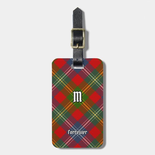 Clan Forrester Tartan Bagagelabel (Voorkant verticaal)