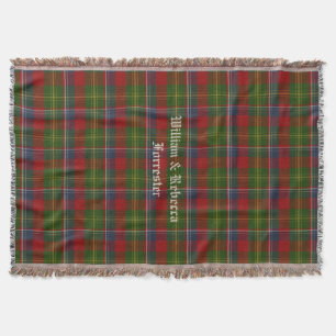 Clan Forrester Tartan Pset Custom Throw Blanket Deken