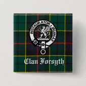 Clan Forsyth Crest Badge et Tartan (Devant)